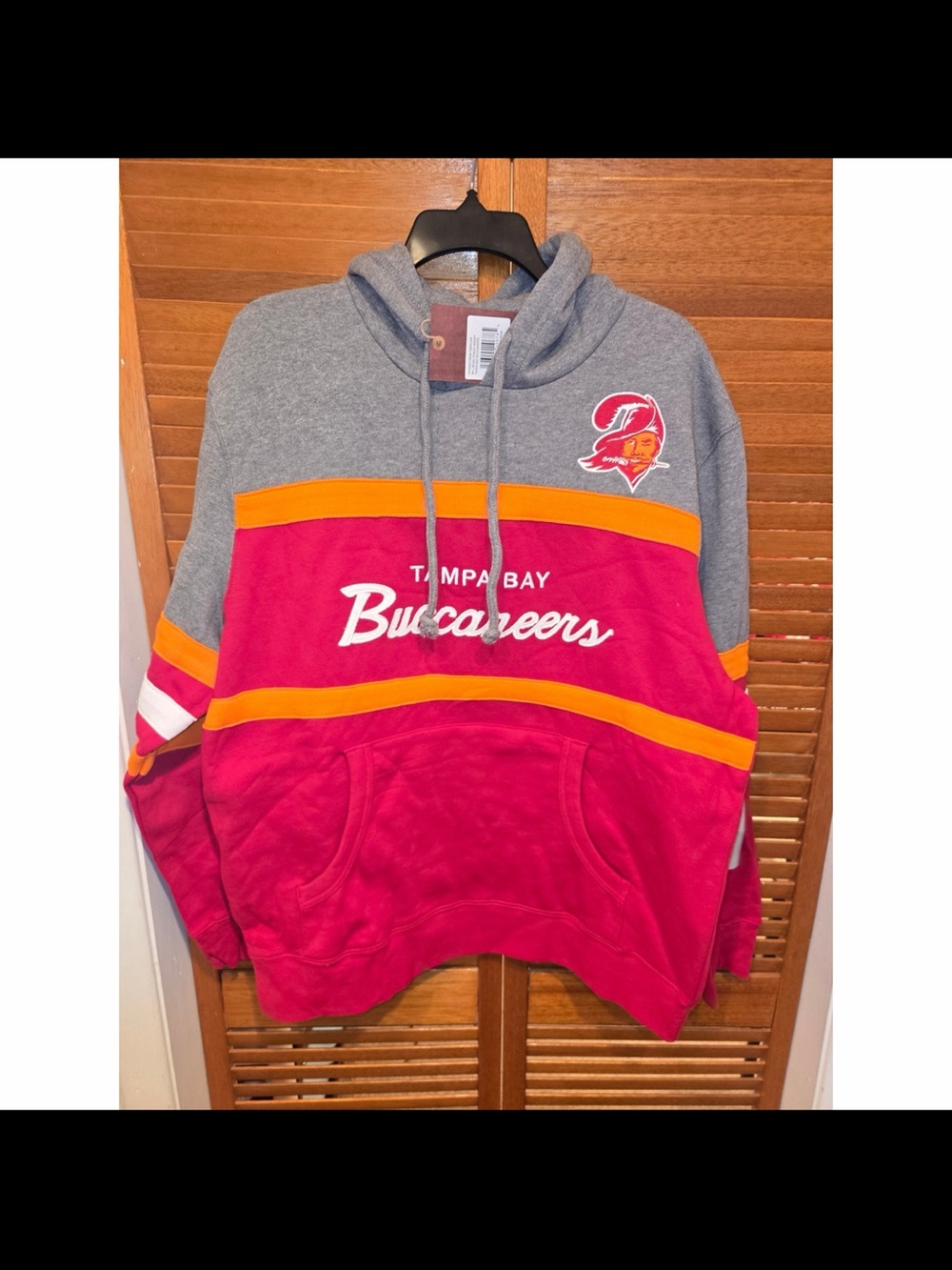 Tampa Bay Buccaneers Mitchell and Ness Head Coach Pullover Hoodie Mens XL